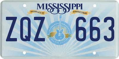MS license plate ZQZ663