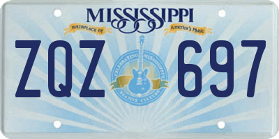MS license plate ZQZ697