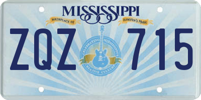 MS license plate ZQZ715