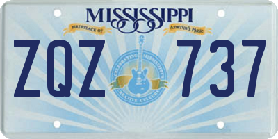 MS license plate ZQZ737