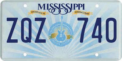 MS license plate ZQZ740