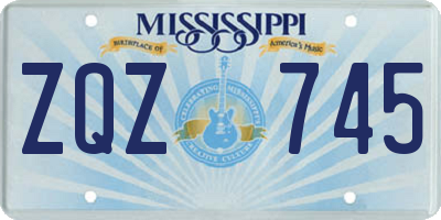 MS license plate ZQZ745
