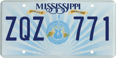 MS license plate ZQZ771
