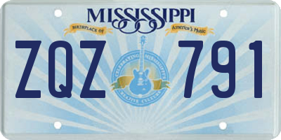 MS license plate ZQZ791