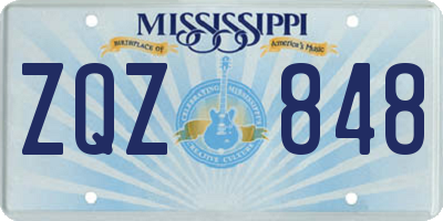 MS license plate ZQZ848