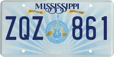 MS license plate ZQZ861