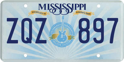 MS license plate ZQZ897