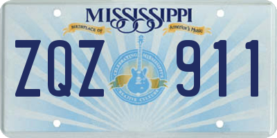 MS license plate ZQZ911