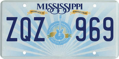 MS license plate ZQZ969