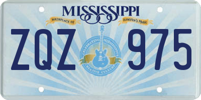 MS license plate ZQZ975