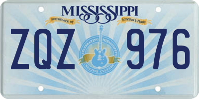MS license plate ZQZ976