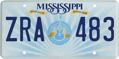 MS license plate ZRA483