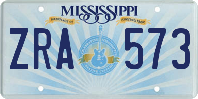MS license plate ZRA573