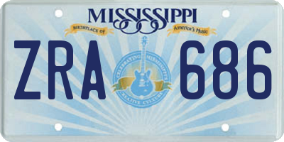 MS license plate ZRA686
