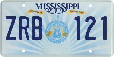 MS license plate ZRB121