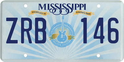 MS license plate ZRB146