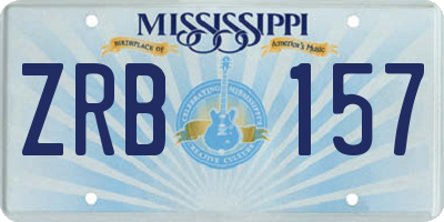 MS license plate ZRB157