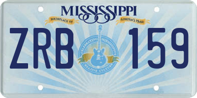 MS license plate ZRB159