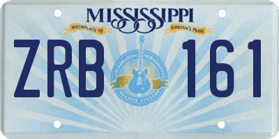 MS license plate ZRB161