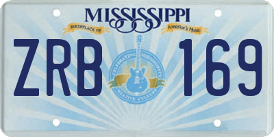 MS license plate ZRB169