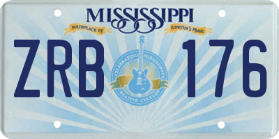 MS license plate ZRB176
