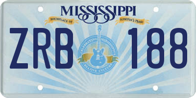 MS license plate ZRB188