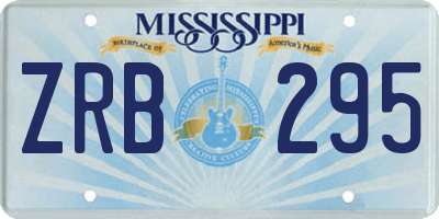 MS license plate ZRB295
