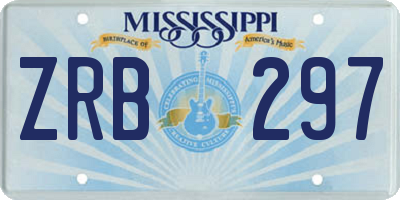 MS license plate ZRB297