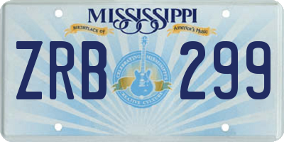 MS license plate ZRB299