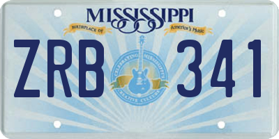 MS license plate ZRB341