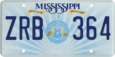 MS license plate ZRB364