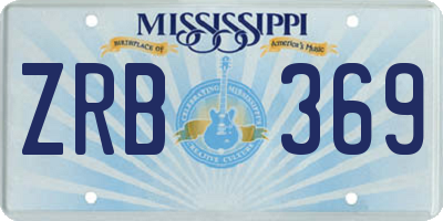 MS license plate ZRB369
