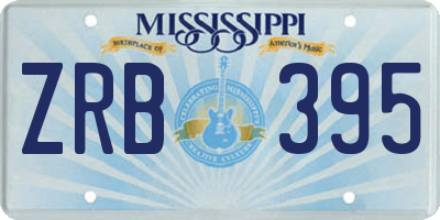 MS license plate ZRB395