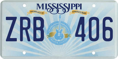 MS license plate ZRB406