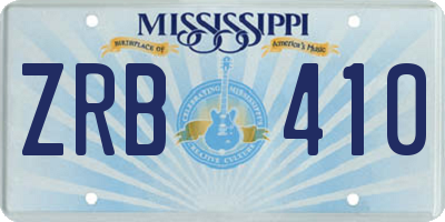 MS license plate ZRB410