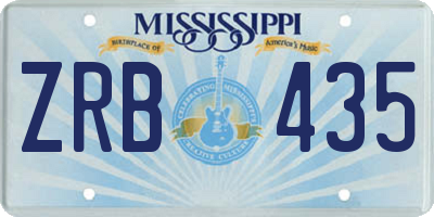 MS license plate ZRB435