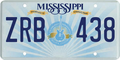 MS license plate ZRB438