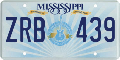 MS license plate ZRB439