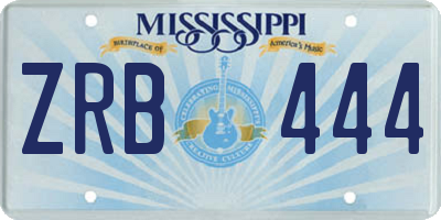 MS license plate ZRB444