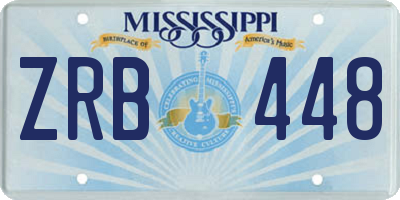 MS license plate ZRB448