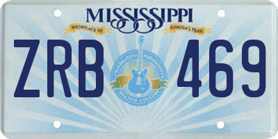 MS license plate ZRB469