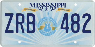 MS license plate ZRB482