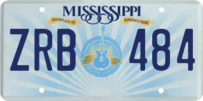 MS license plate ZRB484