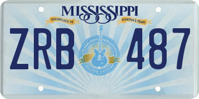 MS license plate ZRB487