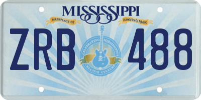 MS license plate ZRB488