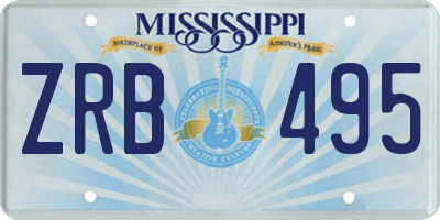 MS license plate ZRB495