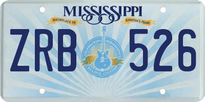 MS license plate ZRB526