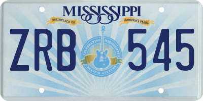 MS license plate ZRB545