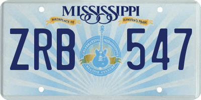 MS license plate ZRB547