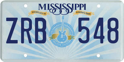 MS license plate ZRB548